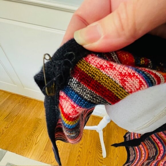 VTG Blanket Llama Southwestern Style 70's Sear's Open Side Sweater Vest OSFA - Picture 9 of 11